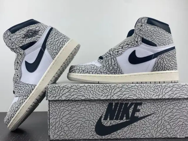 Boostmaster lin High OG White DZ5485-052 Air Jordan 1 Cement 0531